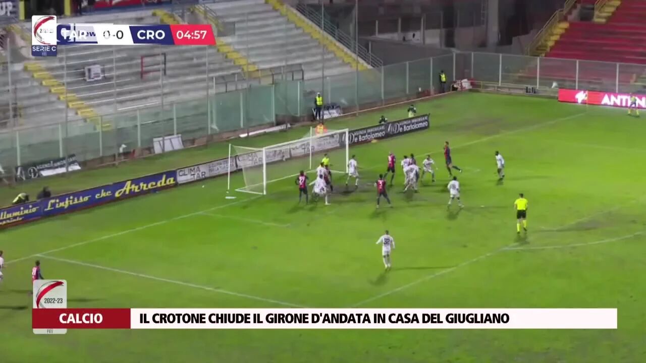 Il Crotone chiude il girone d'andata in casa del Giugliano