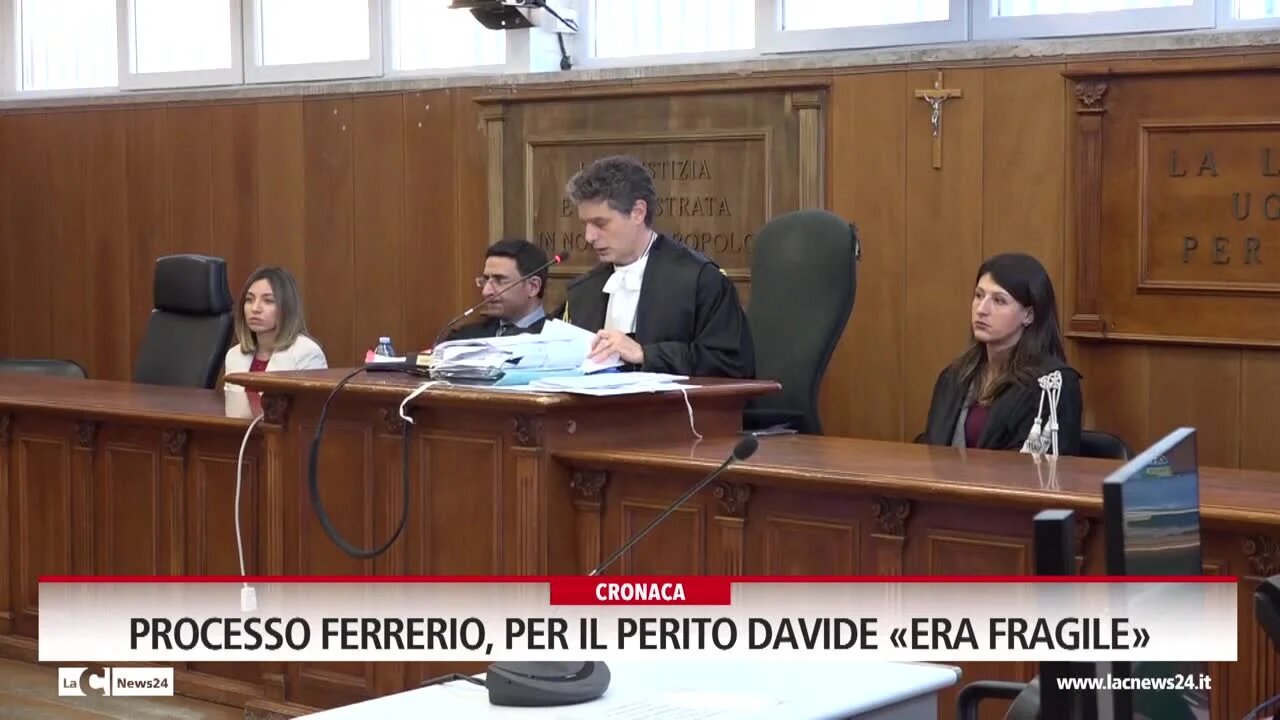 Processo Ferrerio, per il perito Davide «Era fragile»