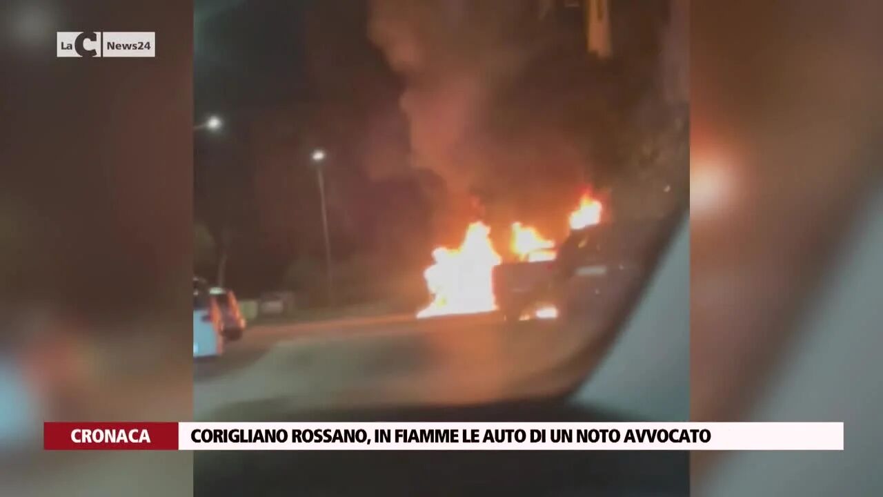 Corigliano Rossano, in fiamme le auto di un noto avvocato