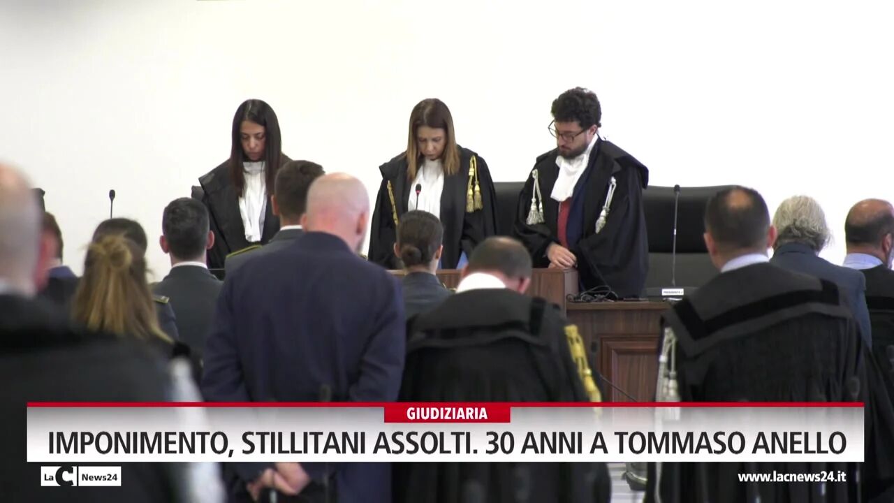Imponimento, Stillitani assolti. 30 anni a Tommaso Anello