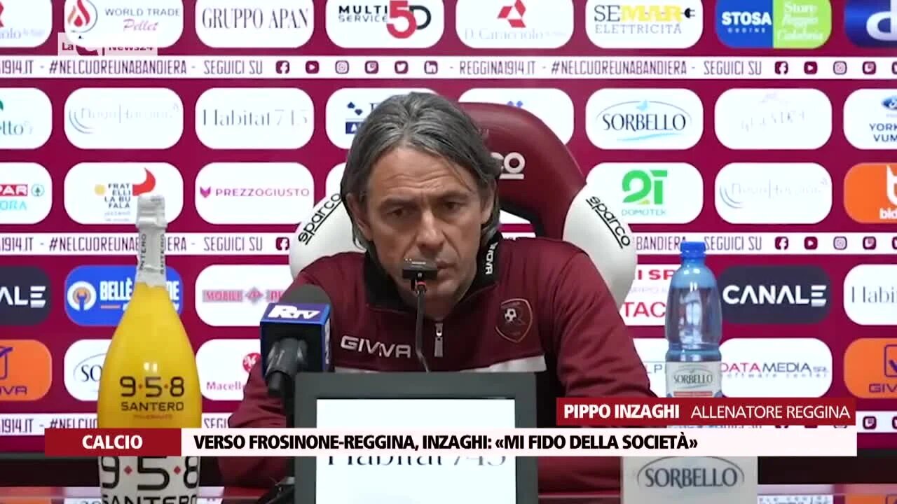 Verso Frosinone-Reggina, Inzaghi «mi fido della società»