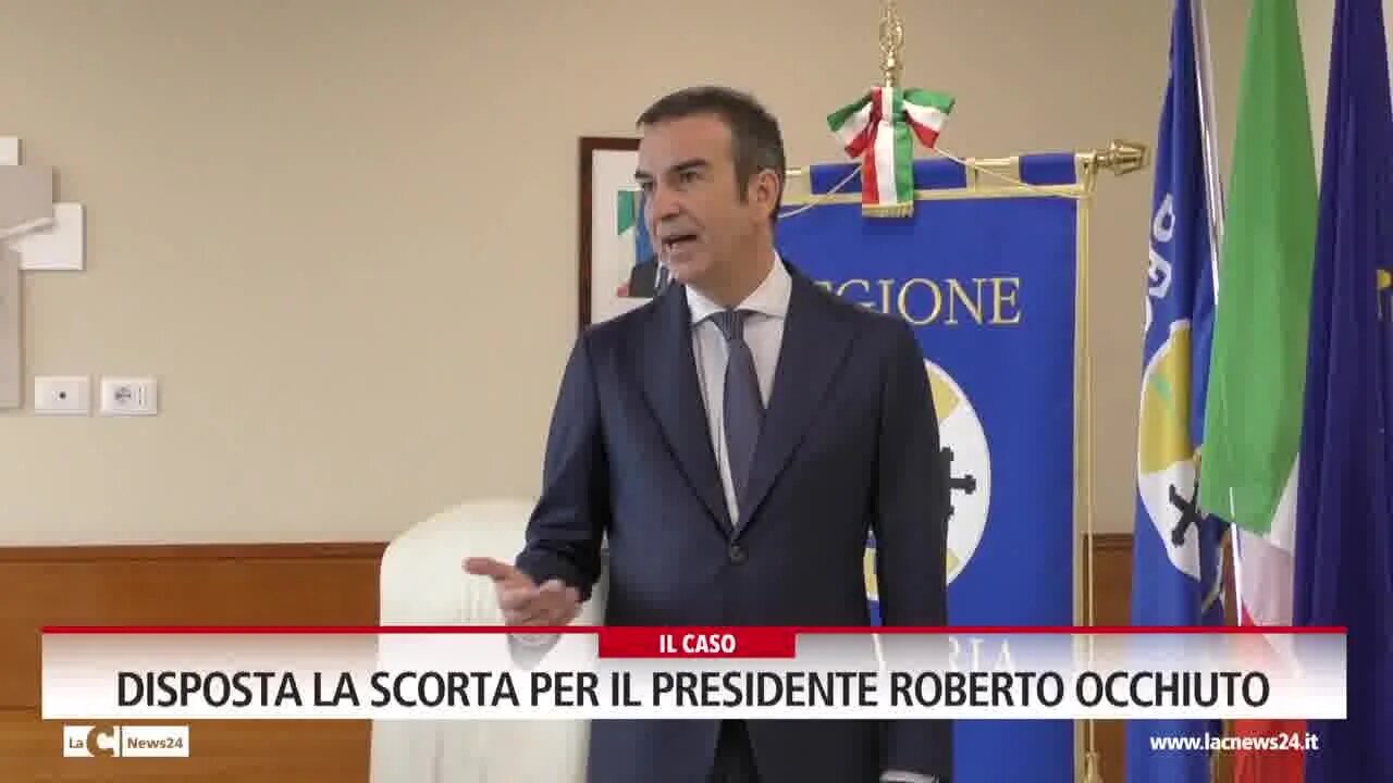 Disposta la scorta per il presidente Roberto Occhiuto