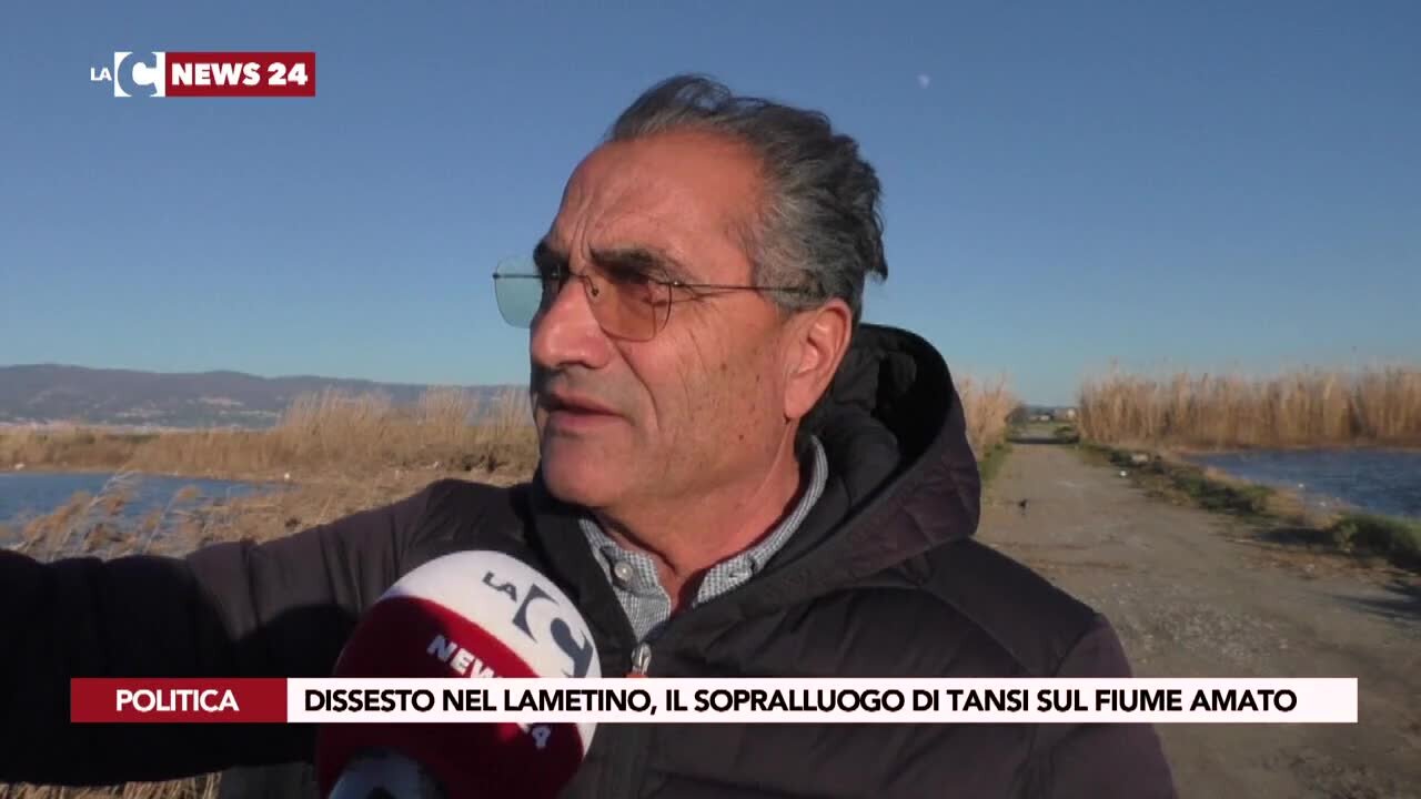 Dissesto nel Lametino, il sopralluogo di Tansi sul fiume Amato