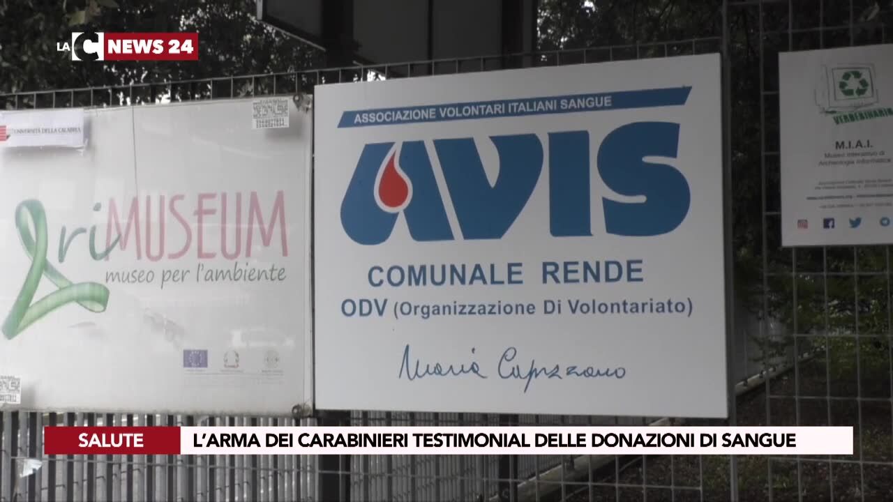 L’arma dei carabinieri testimonial delle donazioni di sangue
