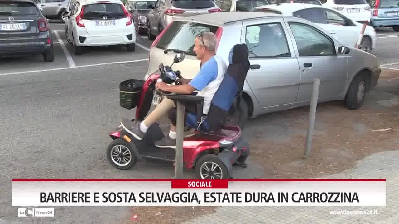 Barriere e sosta selvaggia, estate dura in carrozzina