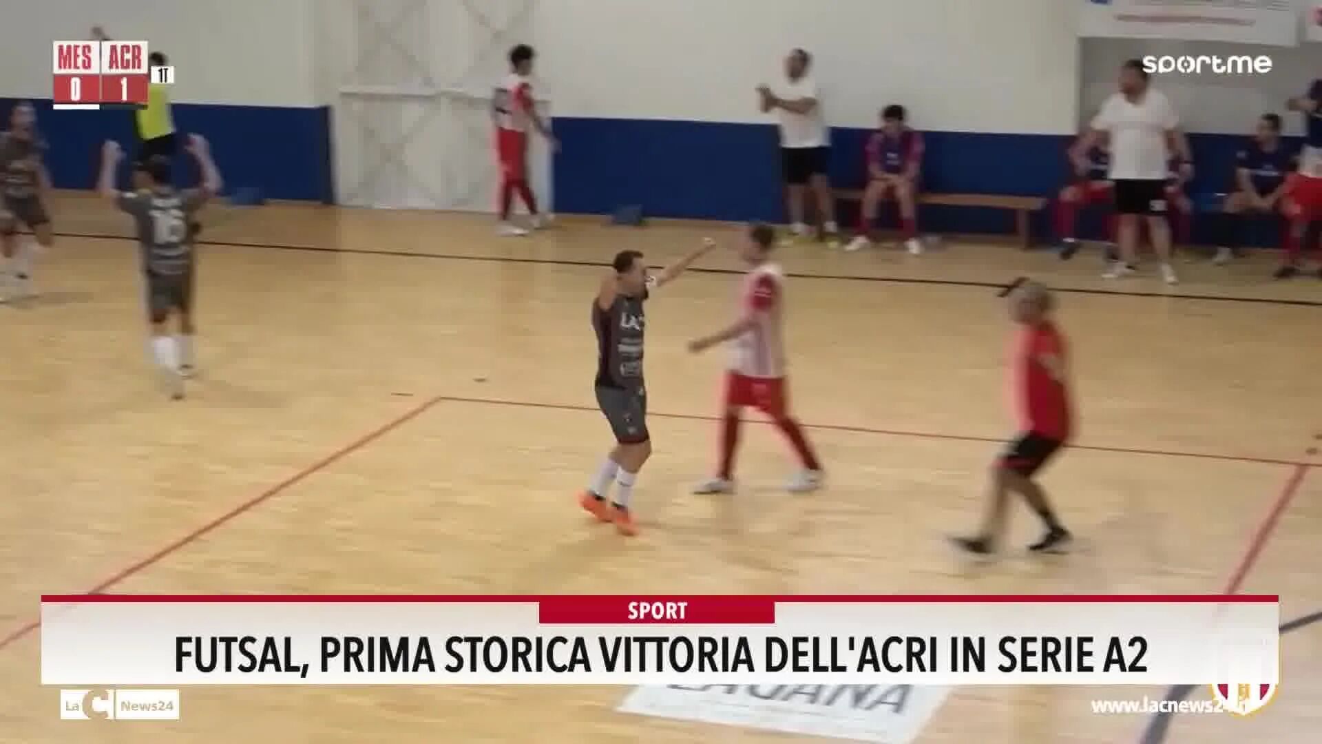 Futsal, prima storica vittoria dell'Acri in serie A2