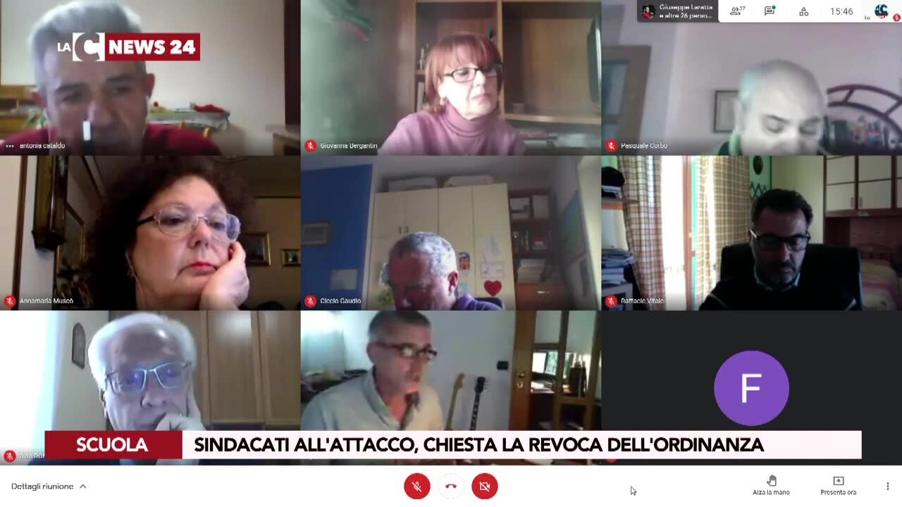 Sindacati all'attacco, chiesta la revoca dell'ordinanza Spirlì sulla scuola