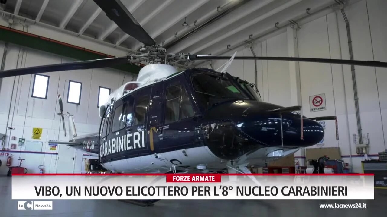 Vibo, un nuovo elicottero per l’8° nucleo Carabinieri