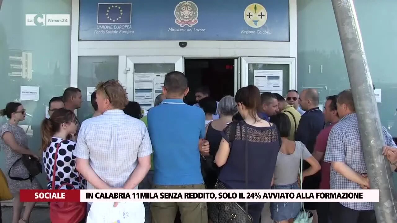 In Calabria 11mila senza reddito, solo il 24% avviato alla formazione