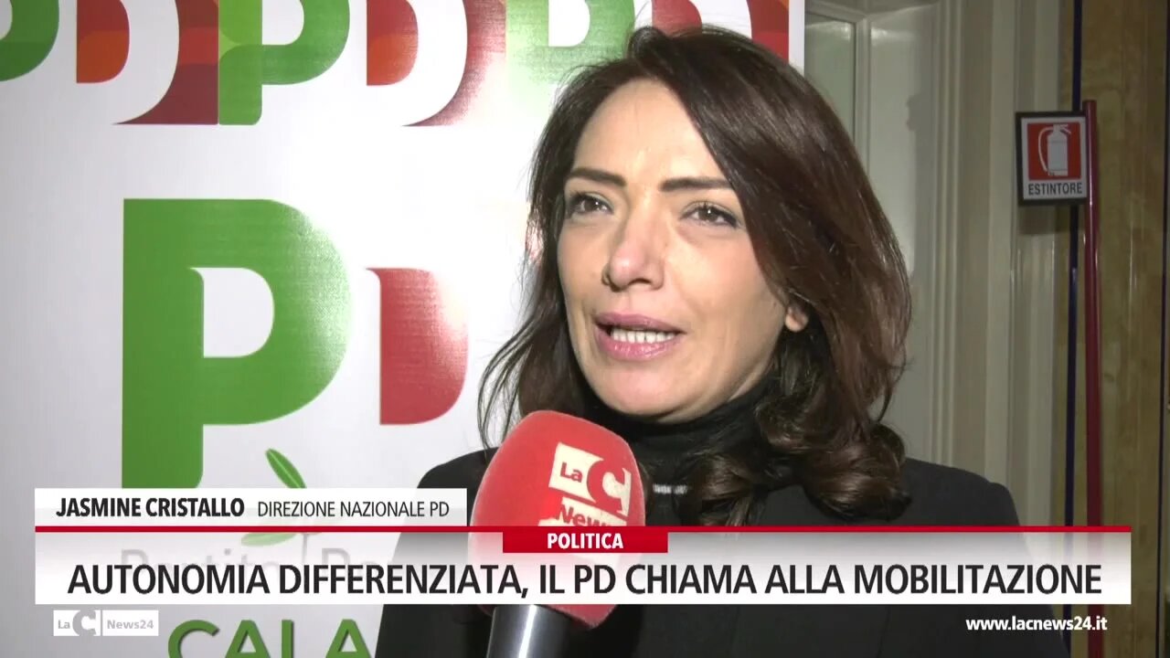 Autonomia differenziata, il Pd chiama alla mobilitazione