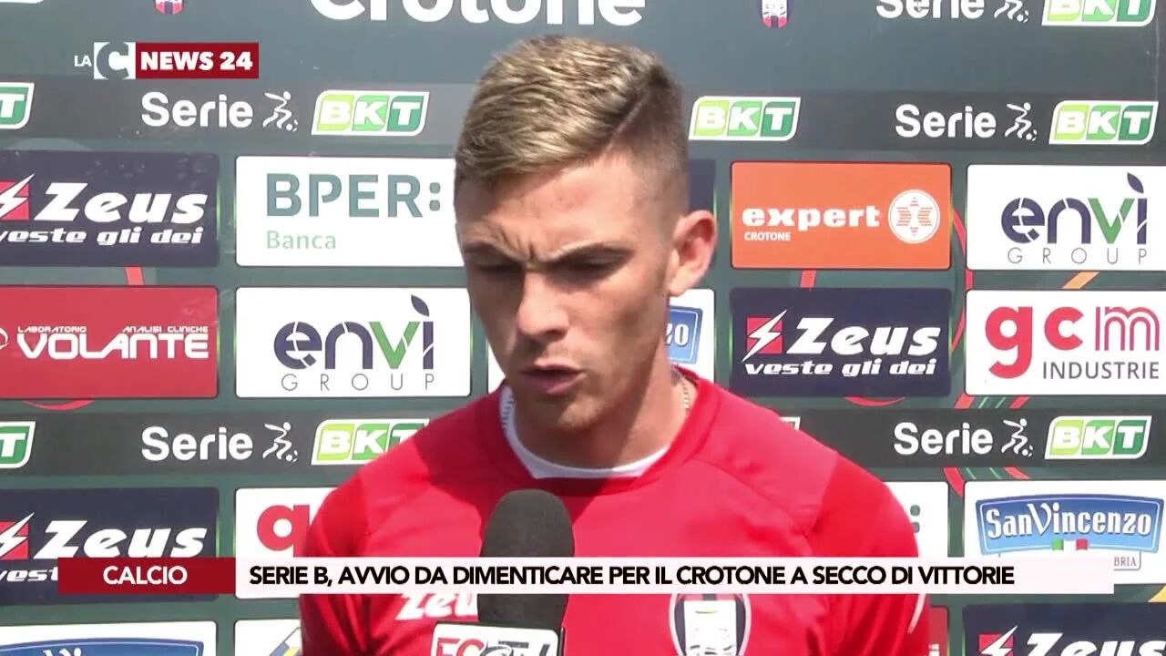 Serie B, avvio da dimenticare per il Crotone a secco di vittorie