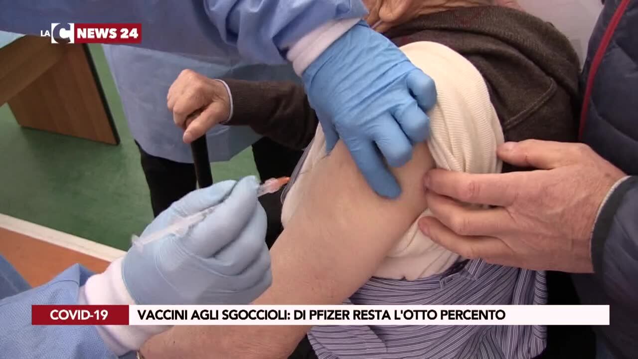 Vaccini agli sgoccioli: di Pfizer resta l'otto percento