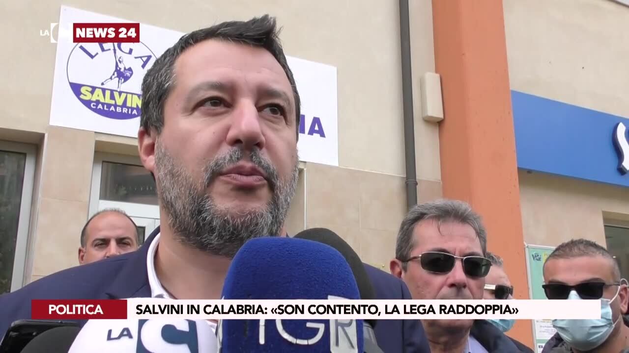 Salvini in Calabria: «Son contento, la Lega raddoppia»