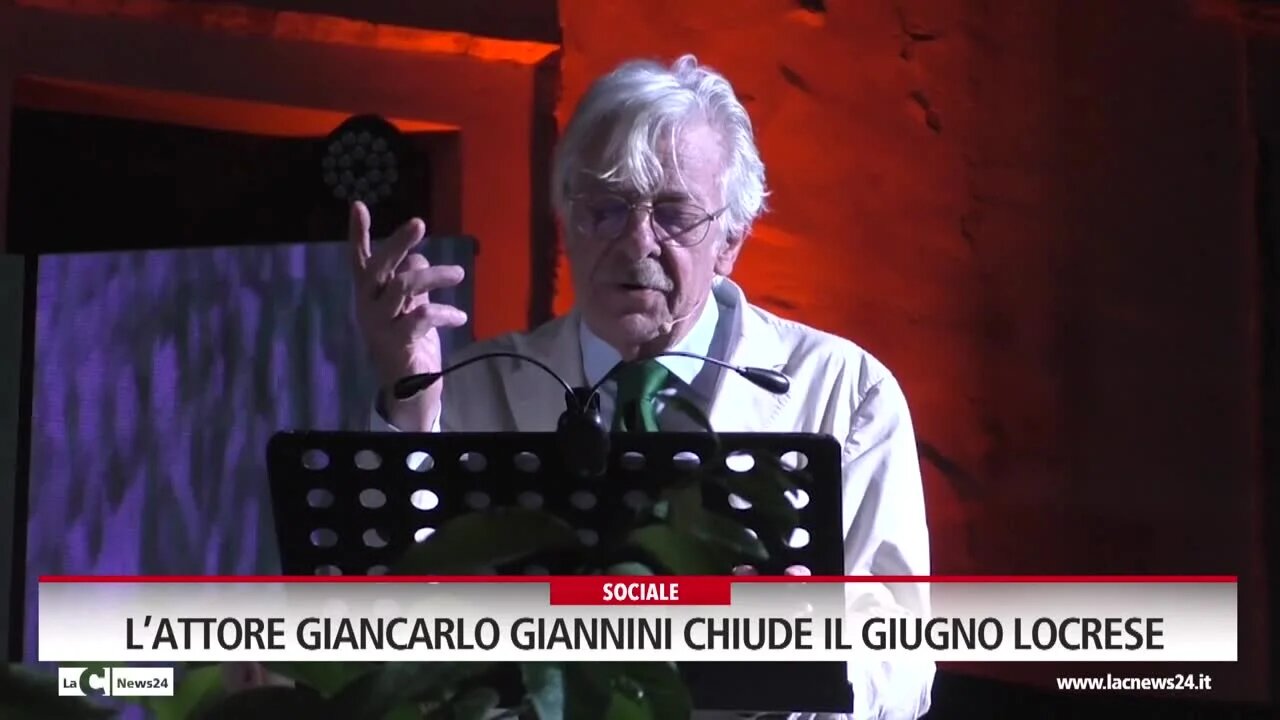 L’attore Giancarlo Giannini chiude il giugno locrese