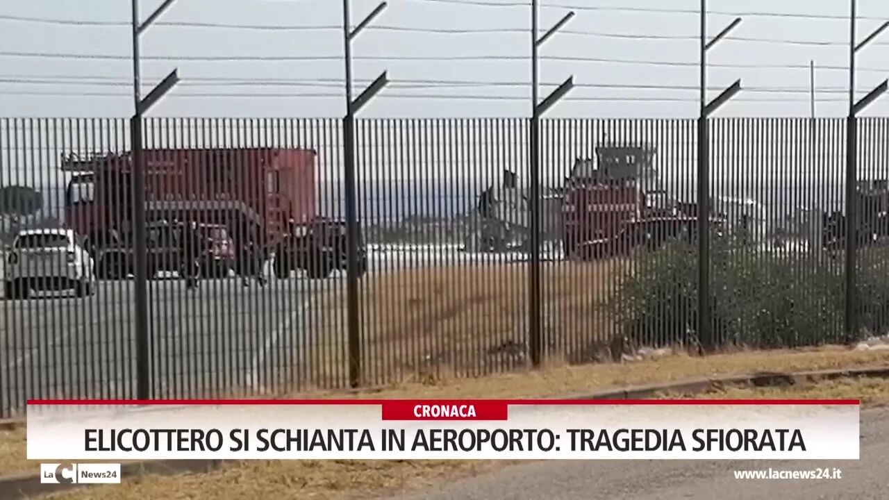 Elicottero si schianta in aeroporto tragedia sfiorata