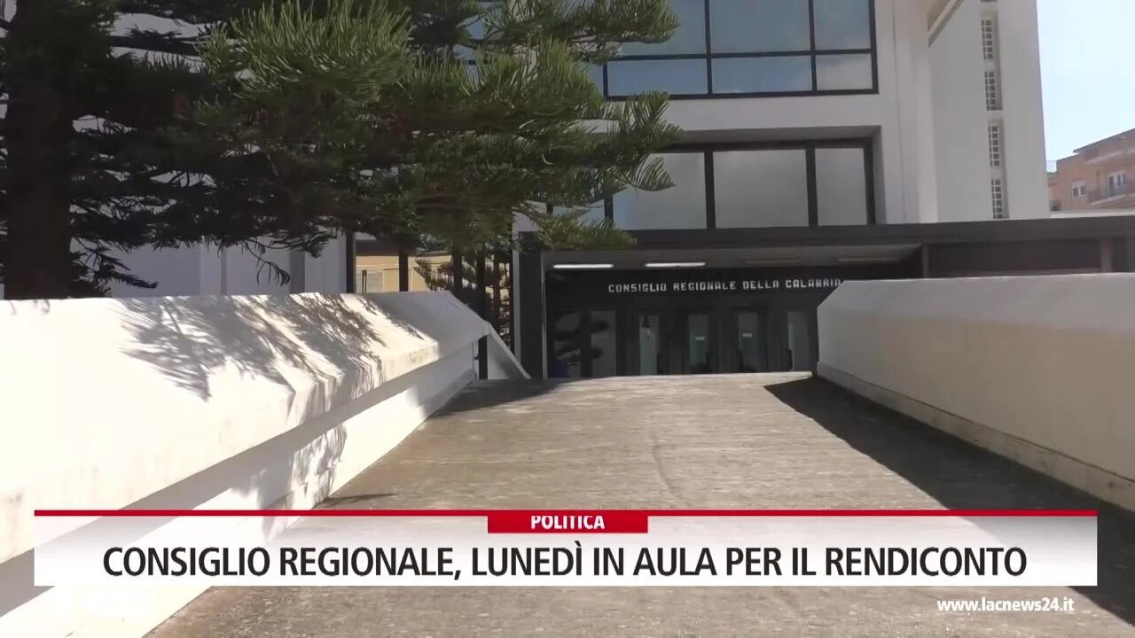 Consiglio Regionale, lunedì in aula per il rendiconto