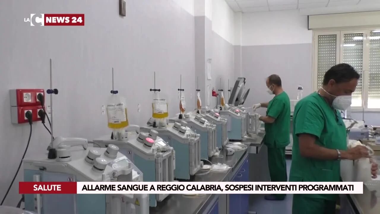 Allarme sangue a Reggio Calabria, sospesi interventi programmati