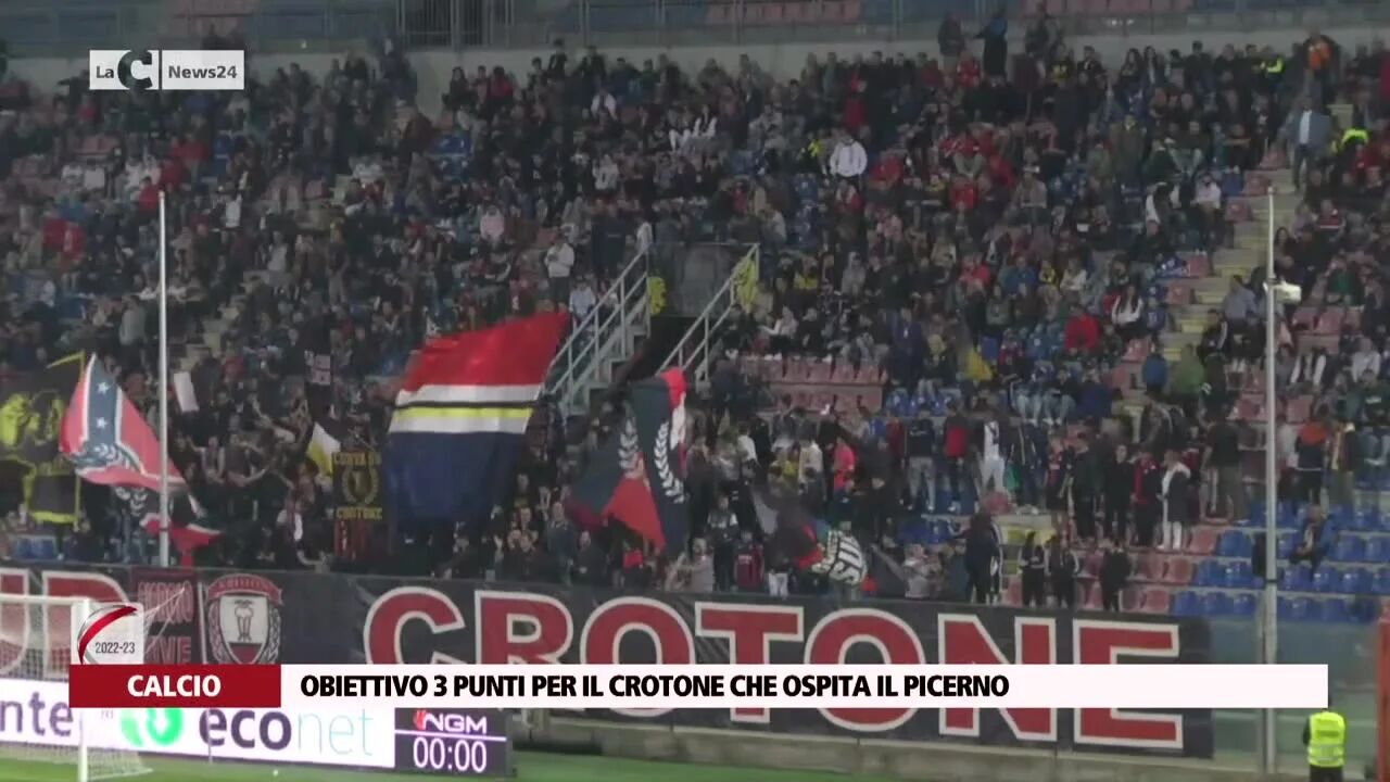 Obiettivo 3 punti per il Crotone che ospita il Picerno
