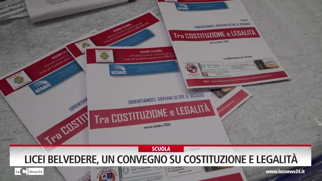 Licei Belvedere, un convegno su costituzione e legalità