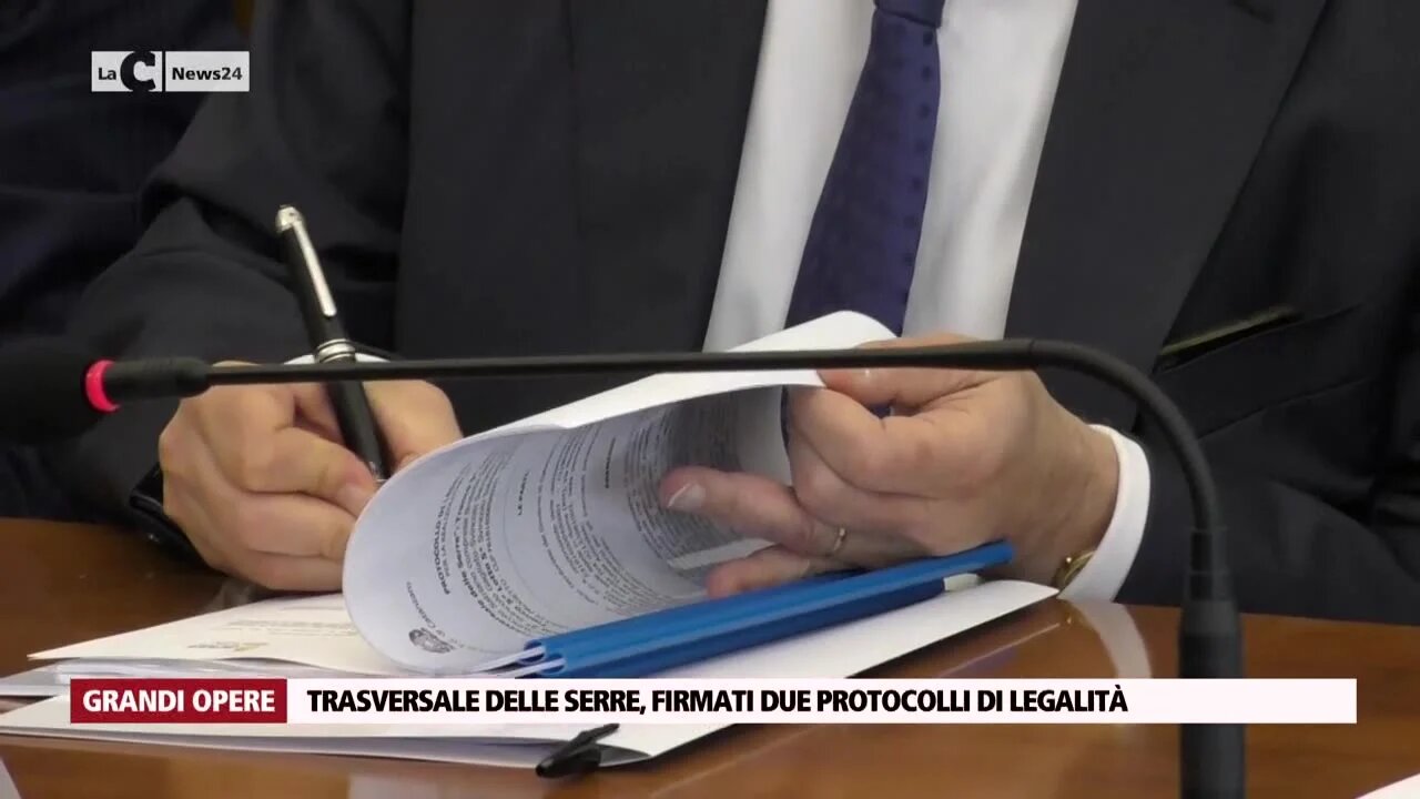 Trasversale delle Serre, firmati due protocolli di legalità