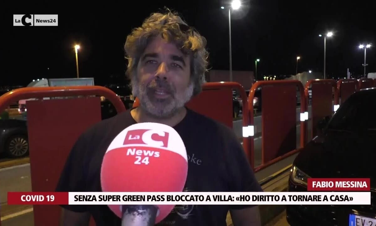 Senza super green pass bloccato a Villa: «Ho diritto a tornare a casa»