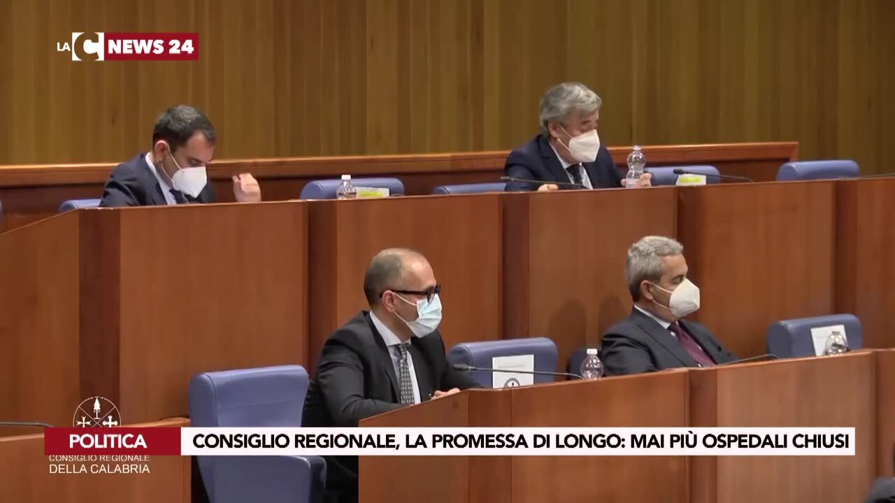 Consiglio regionale, la promessa di Longo: «Mai più ospedali chiusi»