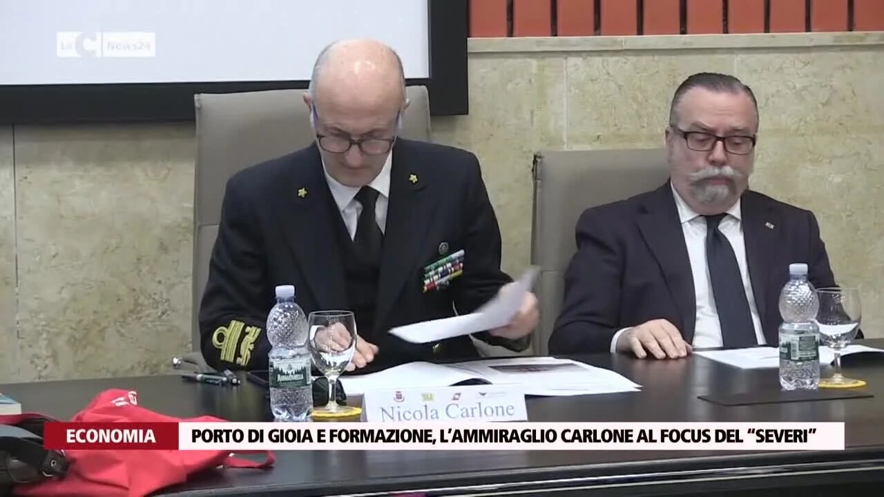 Porto di Gioia e formazione, l’ammiraglio Carlone al focus del “Severi”