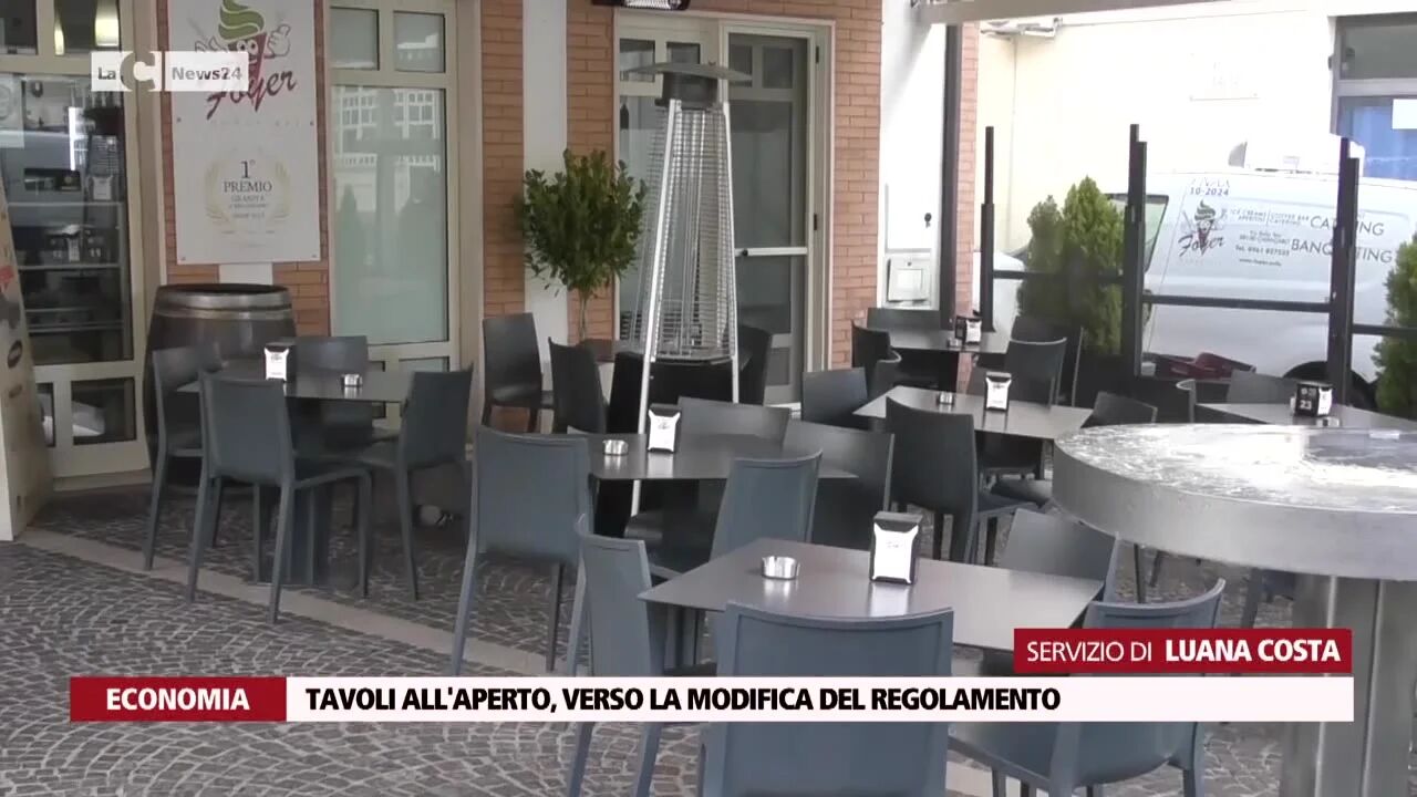 Tavoli all'aperto, verso la modifica del regolamento