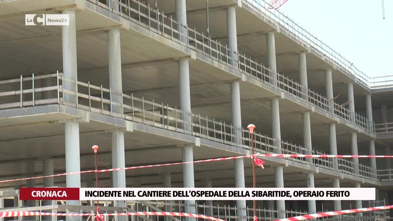 Incidente nel cantiere dell’ospedale della Sibaritide, operaio ferito