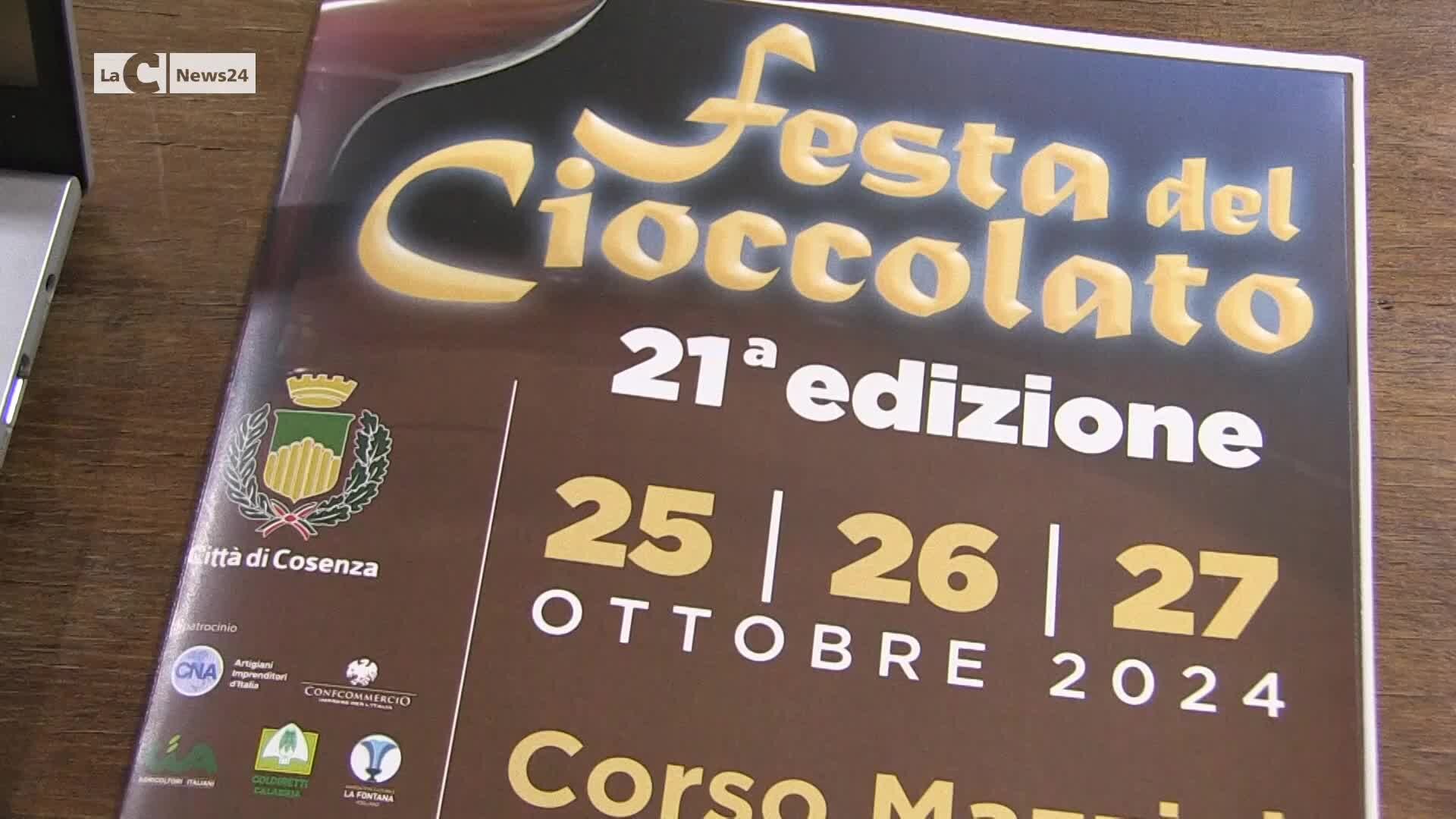 Cosenza, torna la Festa del Cioccolato: appuntamento dal 25 al 27 ottobre | VIDEO