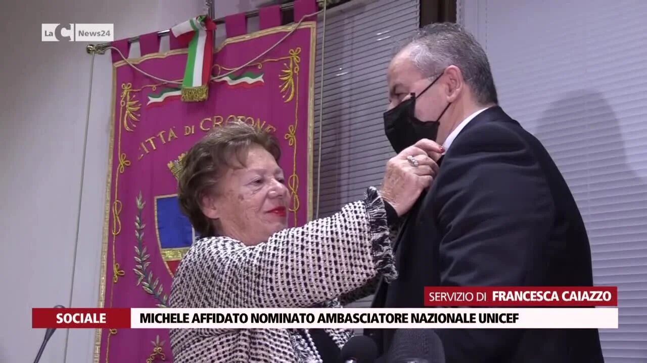 Michele Affidato nominato ambasciatore nazionale Unicef