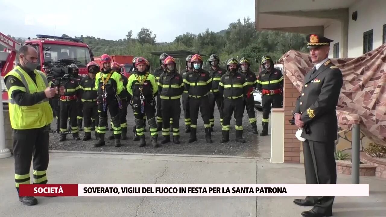 Soverato, vigili del fuoco in festa per la santa patrona