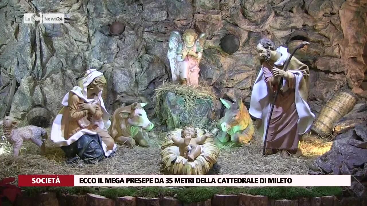 Ecco il mega presepe da 35 metri della Cattedrale di Mileto
