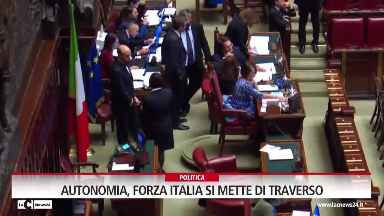 Autonomia, Forza Italia si mette di traverso