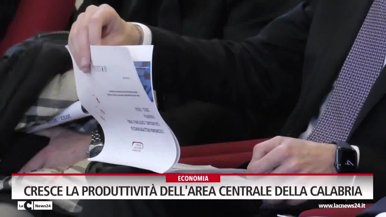 Cresce la produttività dell'area centrale della Calabria