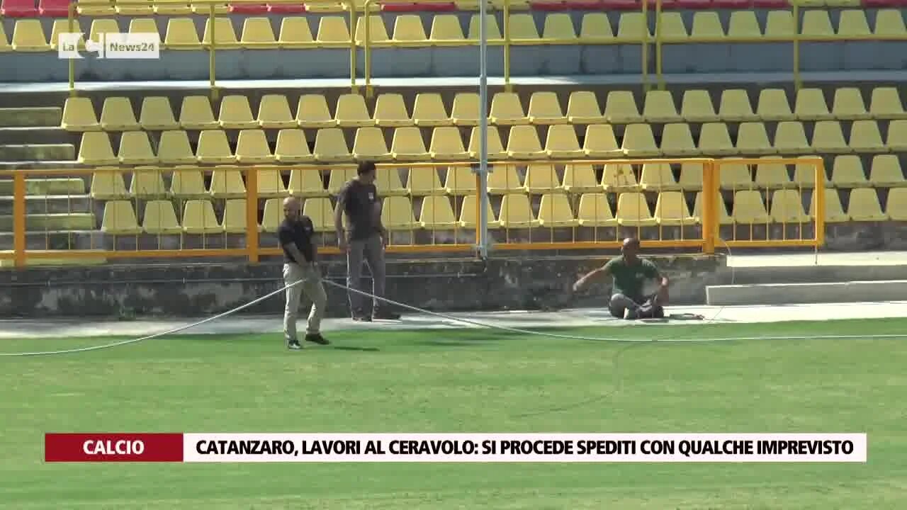 Catanzaro, lavori al Ceravolo: si procede spediti con qualche imprevisto