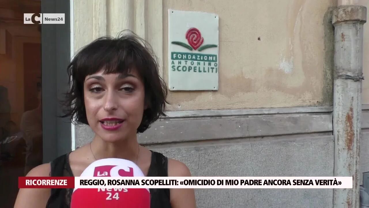 Reggio, Rosanna Scopelliti «Omicidio di mio padre ancora senza verità»
