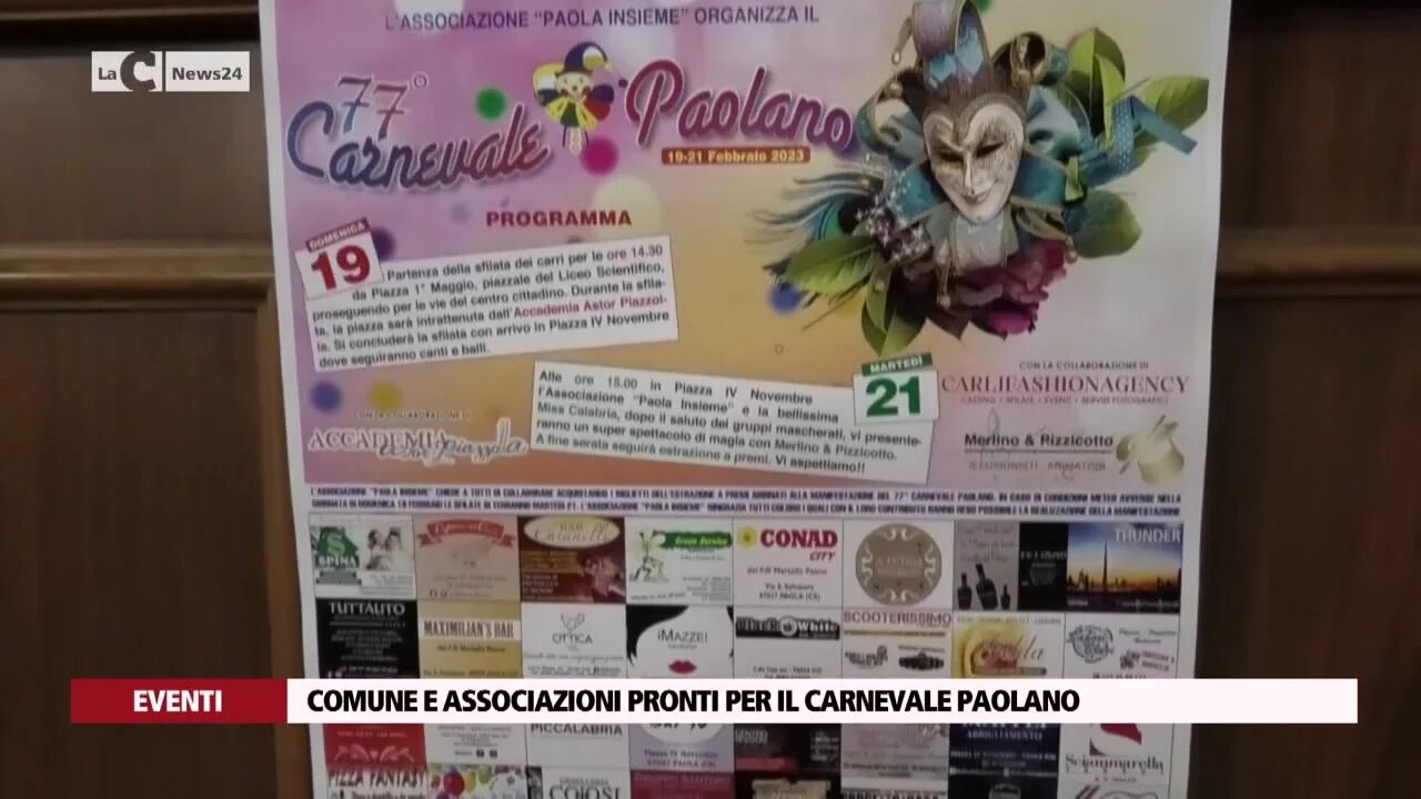 Comune e associazioni pronti per il carnevale paolano