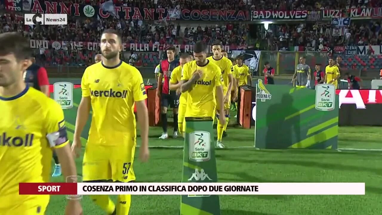 Cosenza primo in classifica dopo due giornate