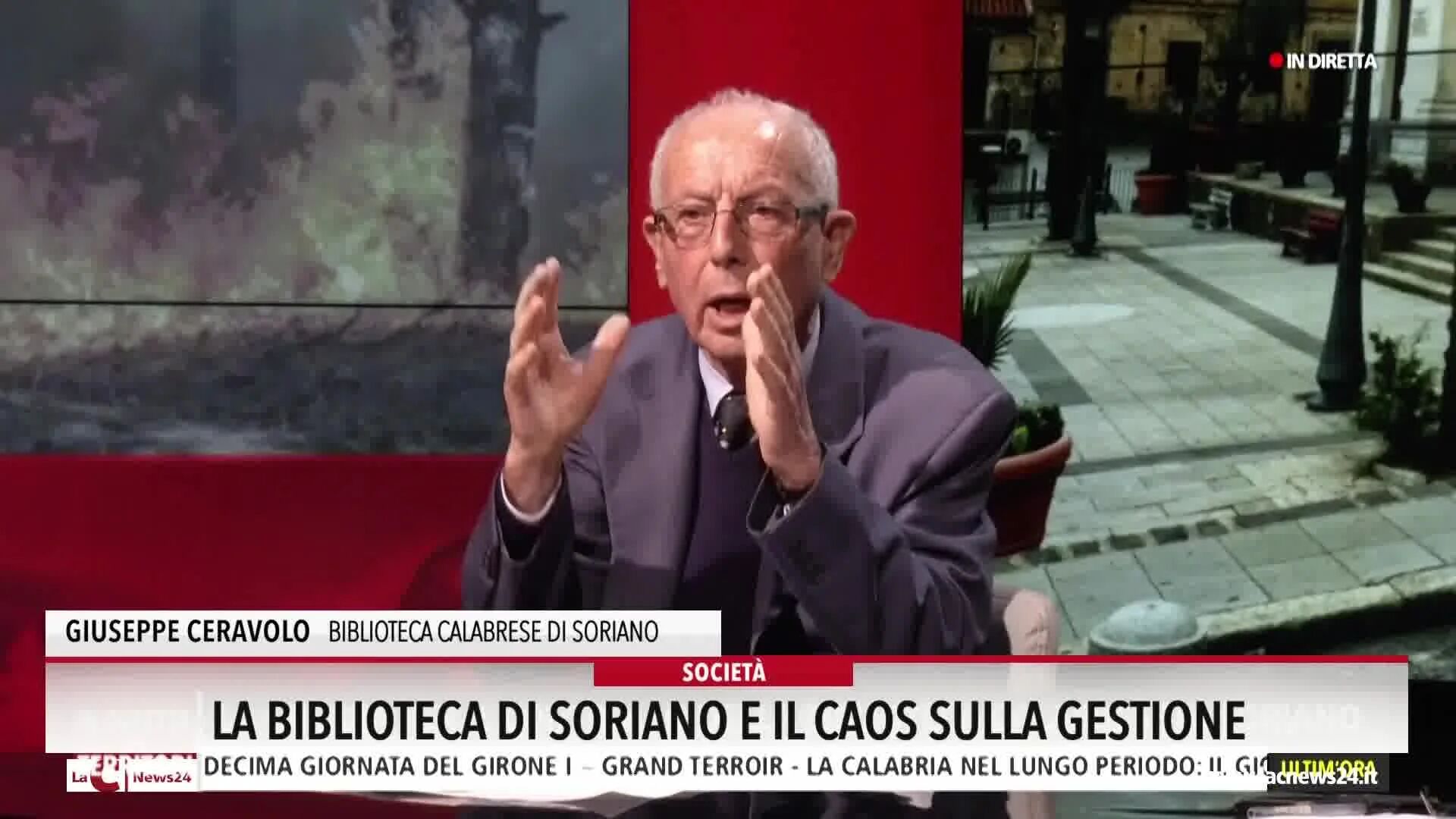 La biblioteca di Soriano e il caos sulla gestione