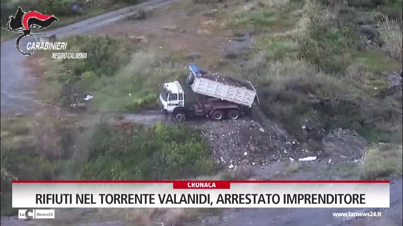 Rifiuti nel torrente Valanidi, arrestato imprenditore