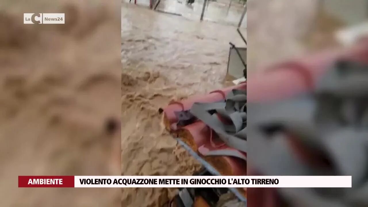 Violento acquazzone mette in ginocchio l'alto Tirreno