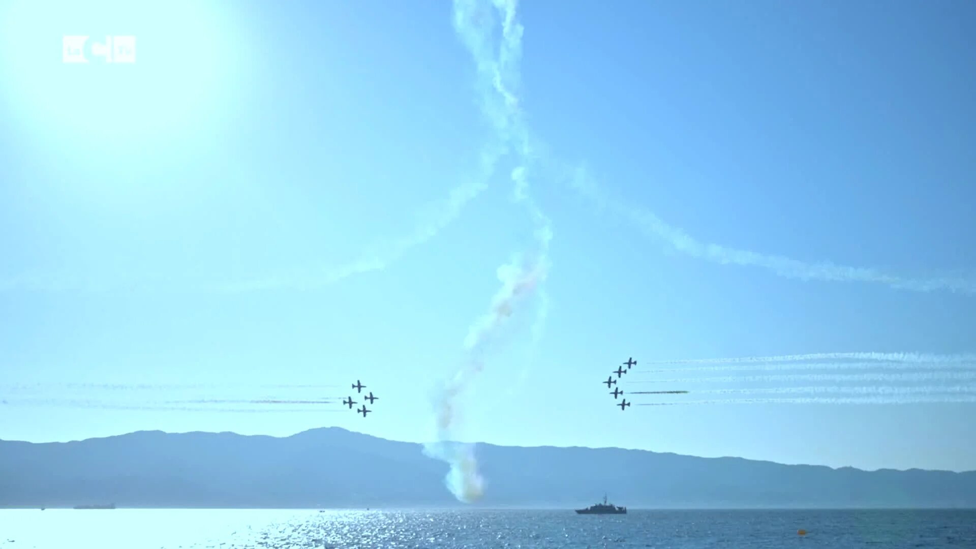 Lo spettacolo delle Frecce tricolori a Reggio Calabria