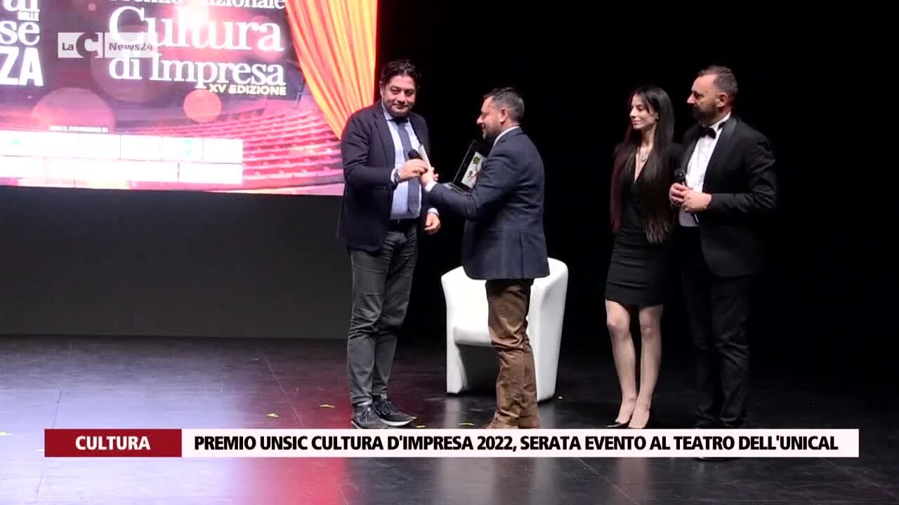 Premio Unsic Cultura d'Impresa 2022, serata evento al Teatro dell'Unical