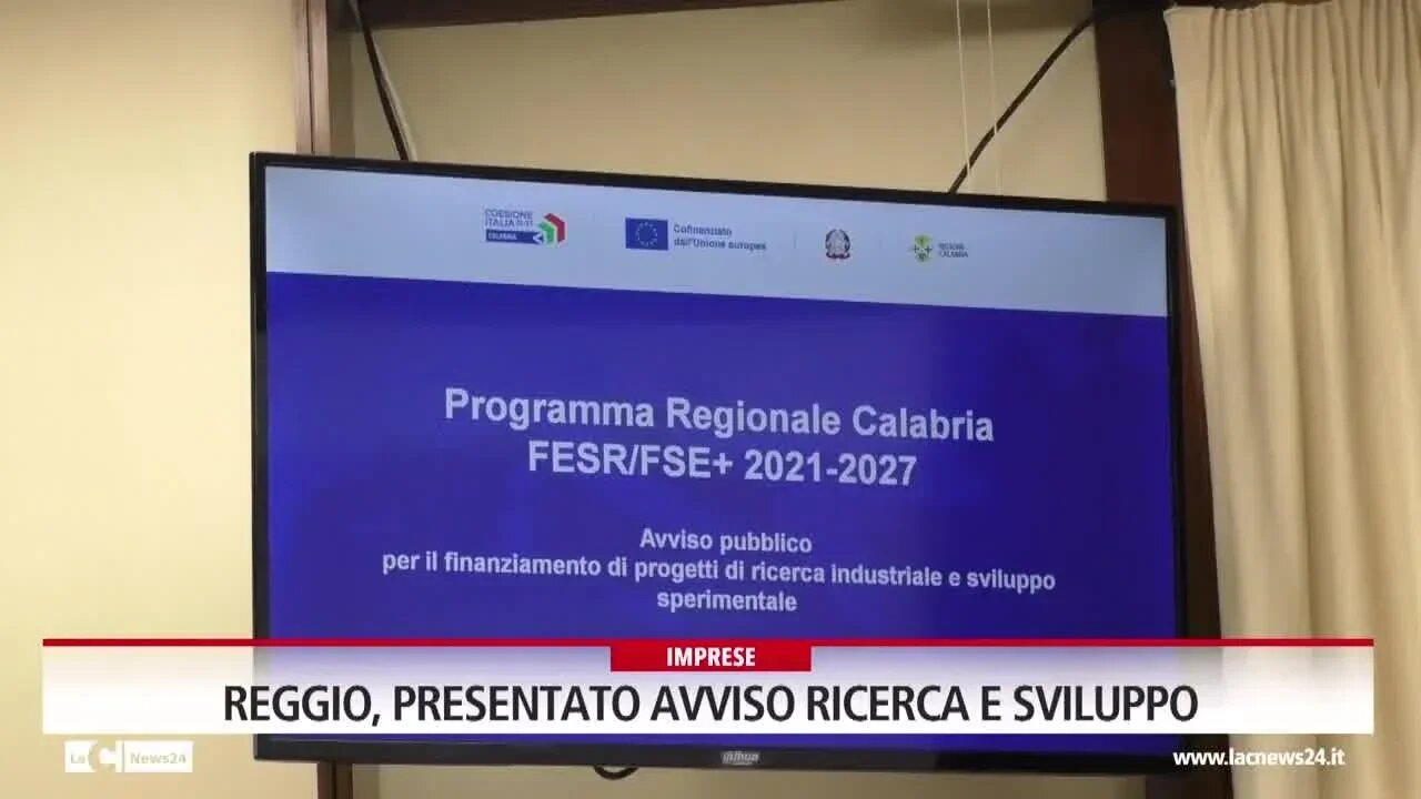 Reggio, presentato avviso ricerca e sviluppo