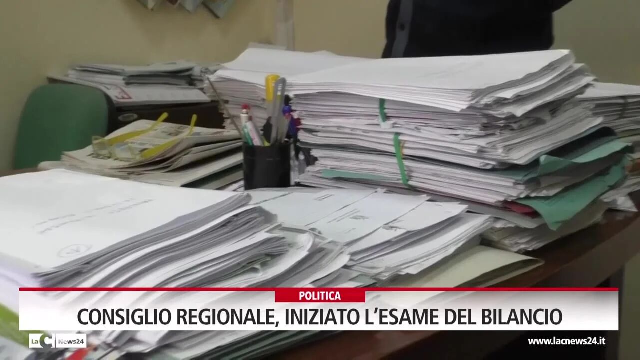 Consiglio regionale, iniziato l’esame del bilancio