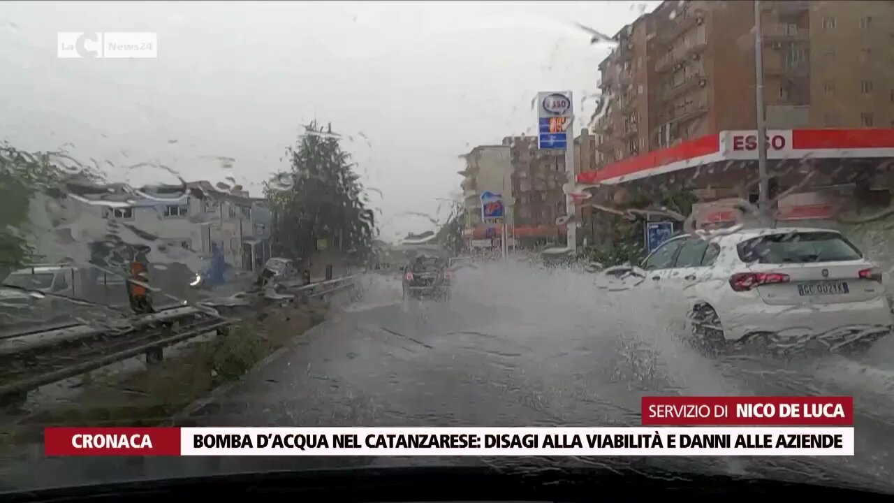 Bomba d’acqua nel catanzarese disagi alla viabilità e danni alle aziende