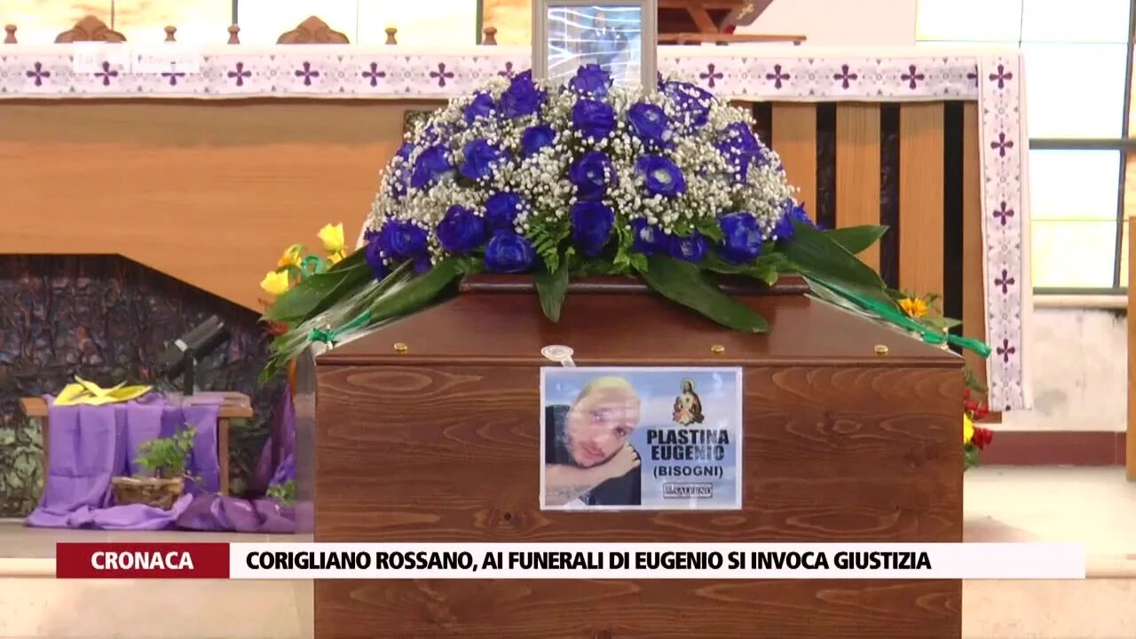 Corigliano Rossano, ai funerali di Eugenio si invoca giustizia