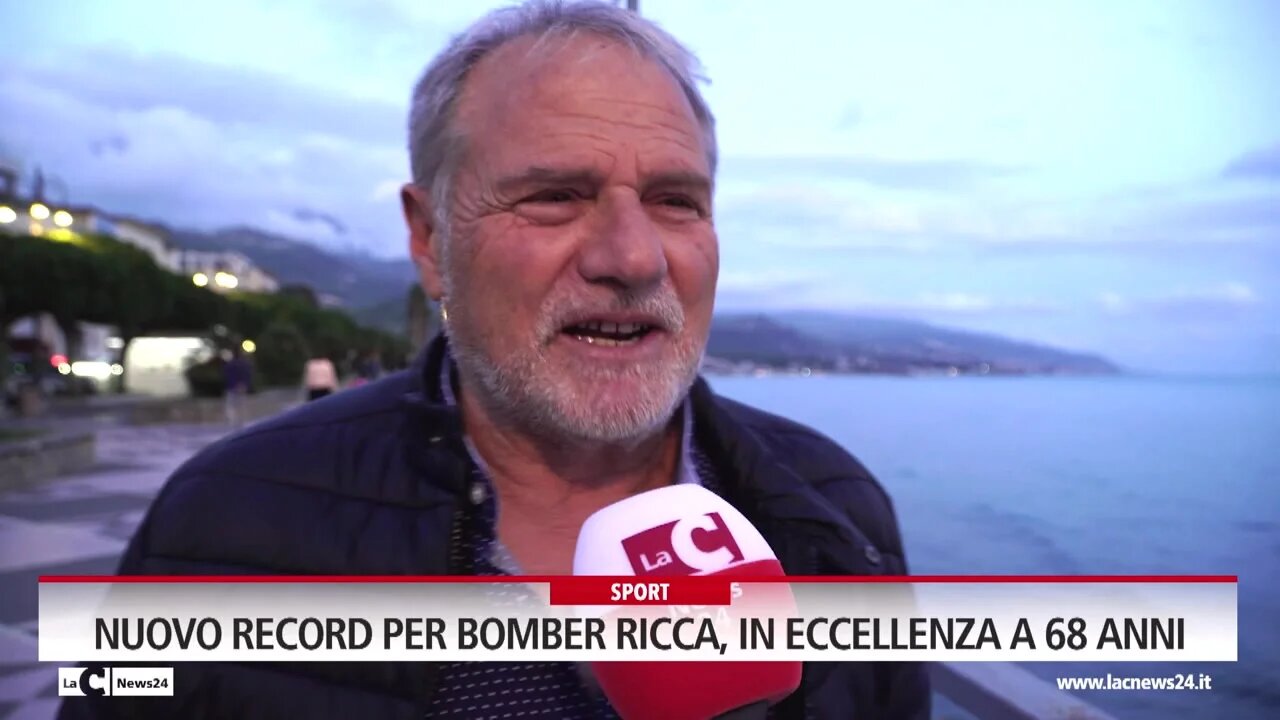 Nuovo record per bomber Ricca, in eccellenza a 68 anni