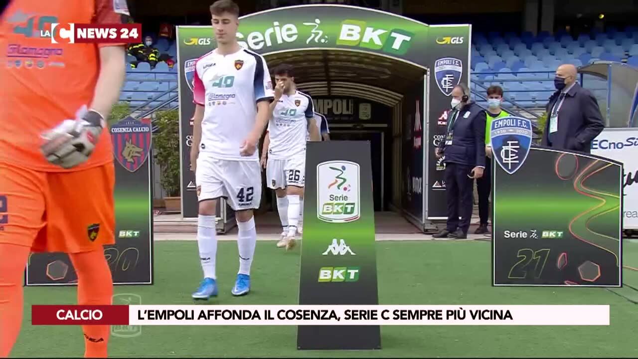 L’Empoli affonda il Cosenza, Serie C sempre più vicina